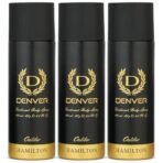 DENVER Hamilton Caliber Deodorant Body Spray - 165ML Each (Pack of 3) | Long Lasting Deodorant for Men - Fast UK Delivery - Image 2