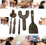 FA INDUSTRIES Wood Therapy Massage Tools Set Massage Kit Therapy Tools for Body Muscle Pain Relief Wooden Body Face Sculpting Tools Wood Roller Massager, Fascia Massage - Set of 6 - Fast UK Delivery - Image 2