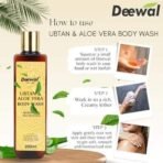 Deewal Ubtan & Aloe Body Wash - Exfoliating & Hydrating Cleanser for Radiant Skin | Natural Skincare | Brightens & Softens | Sulfate-Free - 200ml - Fast UK Delivery - Image 3