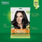 Nisha Cream hair color with sunflower avocado oil & henna extracts 100% grey coverage no ammonia (20ml+20gm x 1) (Pack of 6, (NATURAL BLACK 1)) Fast Shipping to USA & Canada - Image 6