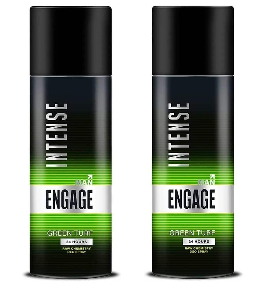 uk51XzQbuvA4L-1-1.jpg Engage Intense Green Turf Deo Sprays For Men, 150ml 2Pcs - Fast UK Delivery - Image 1