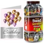 Swad Happy Birthday Friend Gift with Card (Swad Mixed Flavours Candy 200 Jar & 1 Greeting card) 2 units - Fast UK Delivery - Image 2