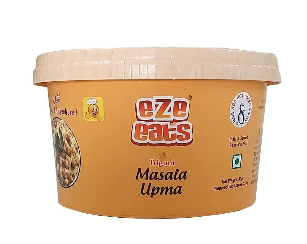 uk51YNhDLNTrL-1-1.jpg Eze Eats Triguni Triguni Eze Eats Masala Upma, 83 Grams (Pack Of 2) - Fast UK Delivery - Image 1