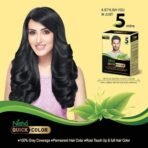 Nisha 5 Minutes Quick Hair Colour For Women & Men | Henna Based Hair Color | 100% Gray Coverage With No Ammonia- Black (Pack Of 3) - Fast UK Delivery - Image 5