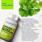 HEALTH VEDA ORGANICS PRIVATE LIMITED Ginkgo Biloba 120 mg | 60 Veg Capsules | Supports Better Concentration & Memory | For both Men & Women - Fast UK Delivery - Image 5