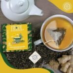Pride of India | Lemongrass Ginger Zesty Fresh Tea | 15 Pyramid Full Leaf Individually Wrapped Tea Bags | 100% Herbal Blend from Single Origin | Tangy & Spicy Flavor | Caffeine-Free - Fast UK Delivery - Image 3