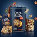 Farmley Dark Choco Orange Date Bites 200g I Dates Barfi Made with Dates, Cocoa Powder, Pista, Cashews, Almonds, Honey, Orange and Pure Ghee I Chocolate Flavoured Healthy Delicious Indian Sweets, No Added Sugar - Fast UK Delivery - Image 3
