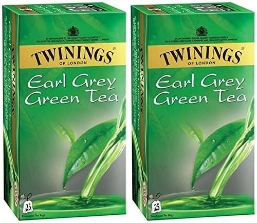uk51ZvGc3b22L-1.jpg Twinings Green Tea and Earl Grey, 25 Tea Bags - (Pack of 2) - Fast UK Delivery - Image 1