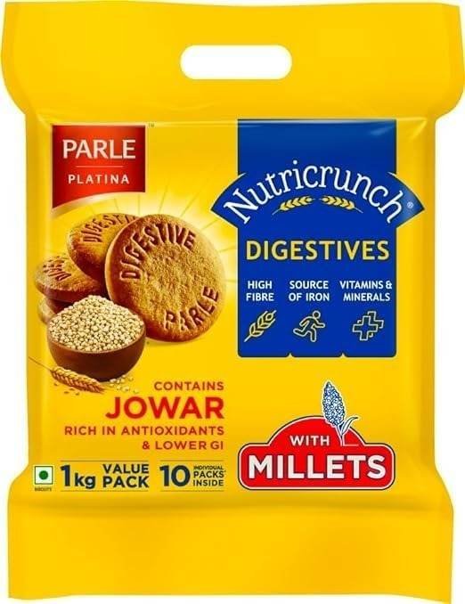 uk51a46qyiAXL-1-1.jpg Parle Nutricrunch Classic Digestive Cookies, 1000g - Fast UK Delivery - Image 1