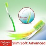 Colgate Slim Soft Advanced, Ultra Soft Manual Toothbrush For Adult, Multi Colour - 1 Pc - Fast UK Delivery - Image 4