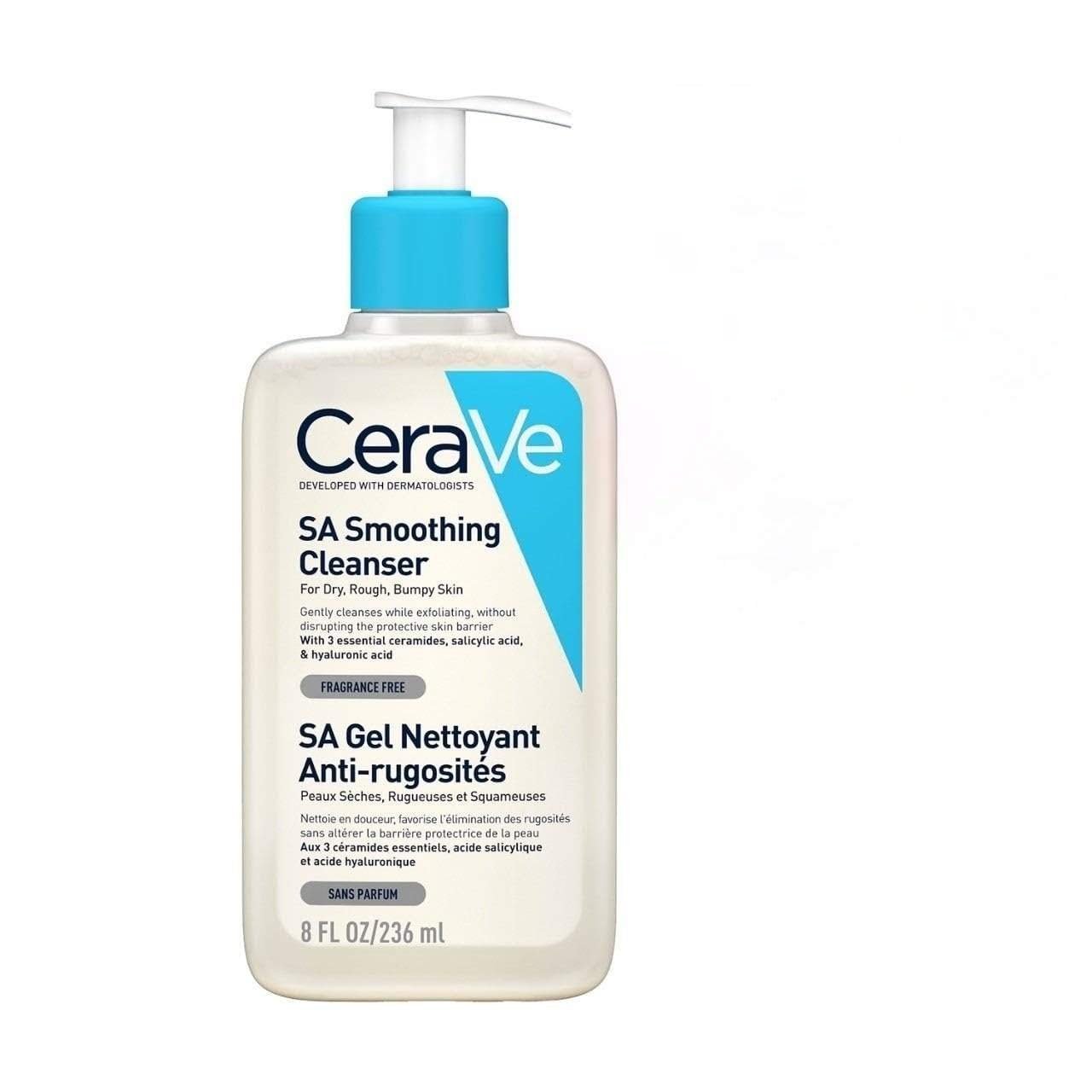 uk51aVAhCePFL-1.jpg CeraVe SA Smoothing Cleanser For Dry, Rough & Bumpy Skin, contains Salicylic Acid, Dermatologist Recommended Face wash (236ml) - Fast UK Delivery - Image 1