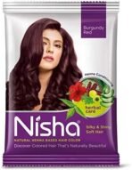 Nisha Natural Henna Powder For Hair Color, Burgundy Red Hair, Herbal Conditioning Hair Dye for Silky & Shiny Soft Hair Colour for Men & Women - Fast UK Delivery - Image 3