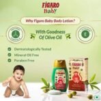 Figaro Baby Lotion | 400 ml | Natural Olive Oil | Enriched with Vitamin E | Moisturizer with Natural Formula | Paraben Free | Dermatologically Tested | Quick Absorption - Fast UK Delivery - Image 4