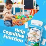 HealthyHey Nutrition Junior Dha Gummies - For Kids - For Healthy Brain & Cognitive Function - Orange Flavour - 30 Soft Gummies - Fast UK Delivery - Image 4