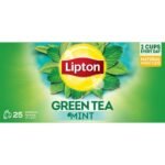 Lipton Green Tea MINT 25 Teabags 32.5G (IMPORTED) - Fast UK Delivery