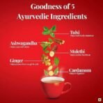 Brooke Bond Red Label Natural Care Tea with 5 Ayurvedic Ingredients, 500g Pack, Premium Sugar, 72 Sachets - Fast UK Delivery - Image 4