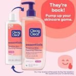 Clean & Clear Essentials Foaming Facial Cleanser, Oil-Free Daily Face Wash to Remove Dirt, Oil & Makeup, 8 fl. Oz - 240 ml - Fast UK Delivery - Image 3