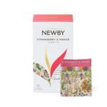 Newby Strawberry and Mango Black Tea, 25 Biodegradable Tea Bags | With Sweet & Sour Notes of Mango & Strawberry | Hot & Cold Tisane | 50g - Fast UK Delivery