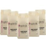 Praakritik Natural Raw Sugar, Sulphur Free, Organic, Water Soluble, Vegetarian, Daily Use Natural Sugar, Chini, Pack of 5, 500 Gm Each, Total 2.5 Kg - Fast UK Delivery