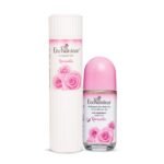Enchanteur Romantic Perfumed Talc for Women, 250g & Enchanteur Romantic Roll-On Deodorant for Women, 50ml with Roses & Jasmine Extracts - Fast UK Delivery