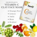 Deewal Premium Vitamin C Clay Face Mask | Brightening & Anti-Aging Face Pack | 100% Vegan & Natural | With Vitamin C & Kaolin Clay for Skin Illumination | Deep Cleansing & Hydration | Suitable for All Skin Types - Fast UK Delivery - Image 4