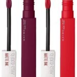 Maybelline New York Super Stay Matte Ink Liquid Lipstick, Transformer, 5g and Maybelline New York Super Stay Matte Ink Liquid Lipstick, 220 Ambitious, 5ml - Fast UK Delivery
