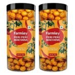 Farmley Peri Peri Roasted & Flavored Makhana Jar 180 g (Pack of 2, Each 90 g) & Farmley Roasted & Flavoured Minty Pudina Healthy Makhana Snacks 90 gm - Fast UK Delivery - Image 3