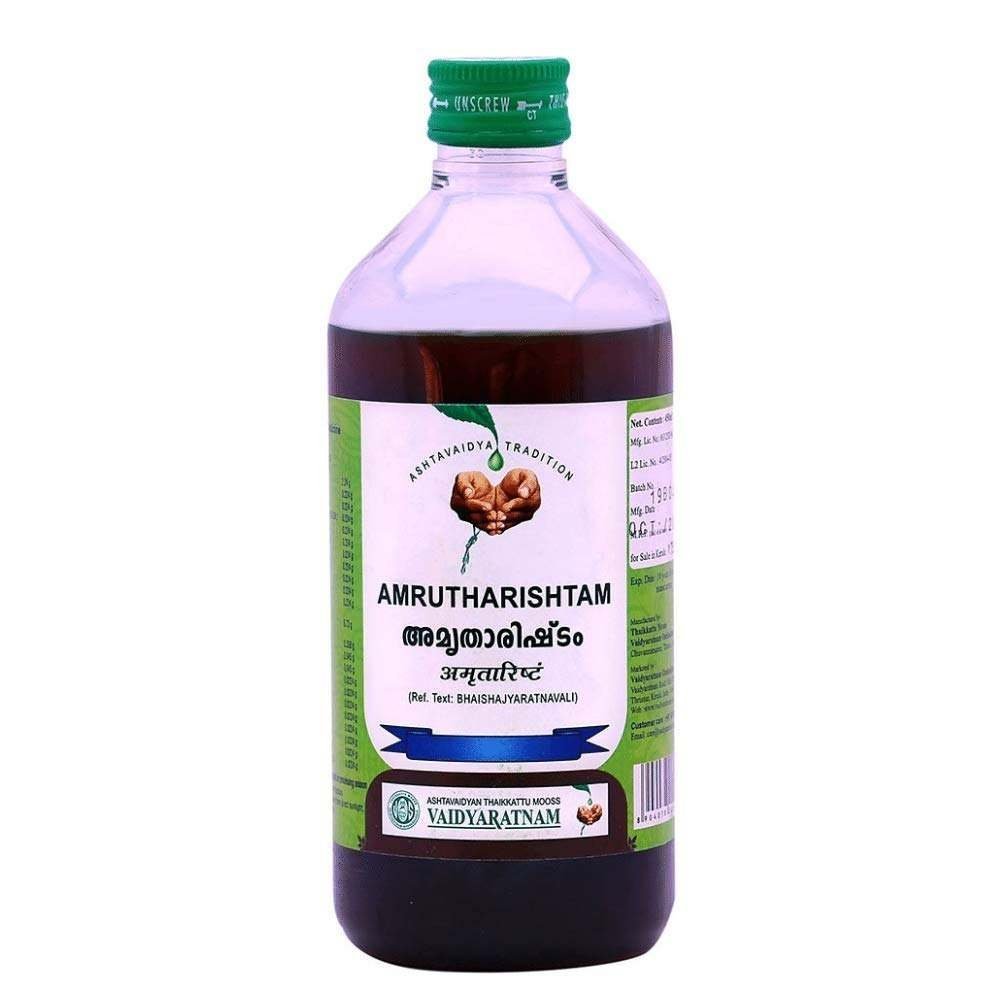 uk51ckEoyUbQL-1.jpg Vaidyaratnam Amrutharishtam 450 ml (Pack Of 3) - Fast UK Delivery - Image 1