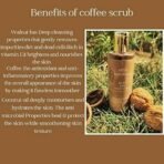 ARTH NATURALS| RAW COFFEE & WALNUT | BODY AND FACE SCRUB | DEEP EXFOLIATING | POLISHING | REMOVES BLACKHEAD| NET WGHT-75 GMS| NATURAL INGREDIENTS. - Fast UK Delivery - Image 3