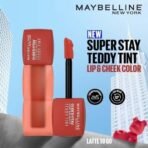 Maybelline New York Super Stay Teddy Tint - Lip and Cheek Color, Latte To Go, 5ml | Teddy Soft Matte up to 12Hr | Multi Use |Comfortable Long wear formula |Buildable |Natural flushed look in one swipe - Fast UK Delivery - Image 3