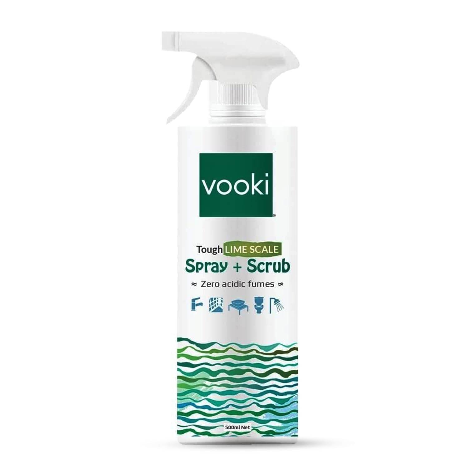 uk51crz5xYV3L-1-1.jpg Vooki Ecofriendly Tough Lime Scale Hard Water Stain Remover, Spray and Scrub Cleaner for Bathroom,Taps, Faucet, Basins, Showers & Floor Tiles Cleaner, Home and Commercial Use - 500 ml (Pack of 1) - Fast UK Delivery - Image 1