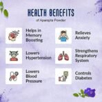 Nattfru Aparajita Tea(Blue Pea) 45gm For Healthy Mood & reduce anxiety, Immunity Boosting, Enhances Skin Health with Lemon And Sugar sached (15gm x 3 Tea Bags) - Fast UK Delivery - Image 3
