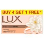 Lux Flaw-less Glow Bathing SoapBuy 4 Get 1 Free|150g infused with Vitamin C & E |For Superior Glow| - Fast UK Delivery