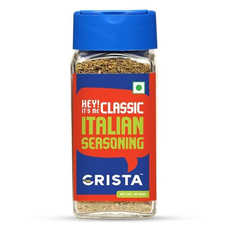 uk51dHuTLcGcL-1-1.jpg CRISTA Classic Italian Seasoning | Pizza & Pasta Seasoning | Vegan | Fresh & Flavourful | Zero added Colours, Fillers, Additives & Preservatives | 40 gms - Image 1