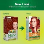 Nisha Cream Permanent Hair Color No Ammonia Cream Formula Permanent Fashion Highlights(60Gm+60Ml Each Pack) Copper Red (Pack Of 2) - Fast UK Delivery - Image 3