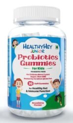 HealthyHey Nutrition Junior Probiotics Gummies - For Kids - For Healthy Gut & Immune Function - Strawberry Flavour - 30 Soft Gummies - Fast UK Delivery