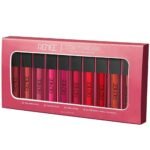 RENEE Stay Forever Matte Liquid Lipstick Combo - Transfer-Proof, Smudge-Proof, Long Lasting, Infused with Vitamin E & Jojoba Oil - Perfect for Gifting, Wedding, Special Occasions, Travel Pack of 10 - Fast UK Delivery