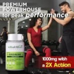 HEALTH VEDA ORGANICS PRIVATE LIMITED L-Arginine 1000 mg with Chromium Picolinate|60 Veg Capsules|Good for Muscle Growth,Stamina,Recovery,Immune Booster & Energy|For Both Men & Women,1000 milligrams - Fast UK Delivery - Image 4