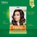 Nisha Cream Hair Color Rich Bright Long Lasting Hair Colouring For Ultra Soft Deep Shine 100% Grey Coverage Conditioning With Natural Herbs Dark Brown (Pack of 6) - Fast UK Delivery - Image 6