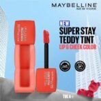 Maybelline New York Super Stay Teddy Tint - Lip and Cheek Color, The A+, 5ml | Teddy Soft Matte up to 12Hr | Multi Use | Comfortable Long wear formula | Buildable | Natural flushed look in one swipe - Fast UK Delivery - Image 3