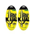 Maybelline Colossal Kajal Pencil, Black, (Pack Of 2) Matte Finish - Fast UK Delivery