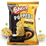 Bingo! Popped Chips - Airy, Crunchy, Zero-Gravity Snacks with 30% Less Fat (Salt n Pepper Flavour) - Not Fried, Not Baked, Just Popped! - 25g - Fast UK Delivery - Image 2