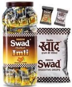 Swad Imli Candy Jar 200 Toffee (Khata Mitha Tamarind Masala) & Swad Original 50 Toffee Pack, 2 units - Fast UK Delivery - Image 2