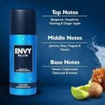 ENVY Blue Exude Deo -165ML | Long Lasting Deodorant Spray For Men - Fast UK Delivery - Image 4