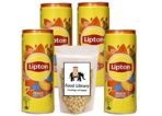 Lipton Peach Iced Tea (Imported), 240ml - Pack of 4 Cans + Food Library Roasted Salted Peanuts, 200g - Fast UK Delivery - Image 2