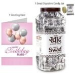 Swad Happy Birthday Mami Gift with Card (Swad Digestive Candy 200 Jar & 1 Greeting card) - Fast UK Delivery - Image 3