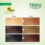 Nisha Cream Hair Color Honey Blonde, Permanent Hair Colour for Women Men, No Ammonia, Ultra Soft Deep Shine, 100% Grey Coverage, 7.3 Honey Blonde Hair Colour (60gm+60ml+18ml) - Fast UK Delivery - Image 7