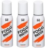 FOGG Master Cedar Fragrance Body Spray 120ML Each (Pack of 3) Body Spray - For Men Women (360 ml, Pack of 3) - Fast UK Delivery