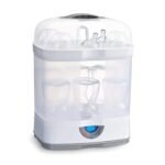 Chicco 3 in1 Steam Sterilizer (Microwave Compatible) | 6 Bottles | Kills 99.9% Of Germs | Stay Sterilized upto 24hrs | 5 Min Fast Sterilization |Auto Switch Off | Portable & Travel Friendly - Fast UK Delivery
