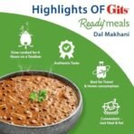 Gits Ready to Eat Dal Makhani, Pure Veg, Heat and Eat Indian Meal, Microwaveable, 300g - Fast UK Delivery - Image 5